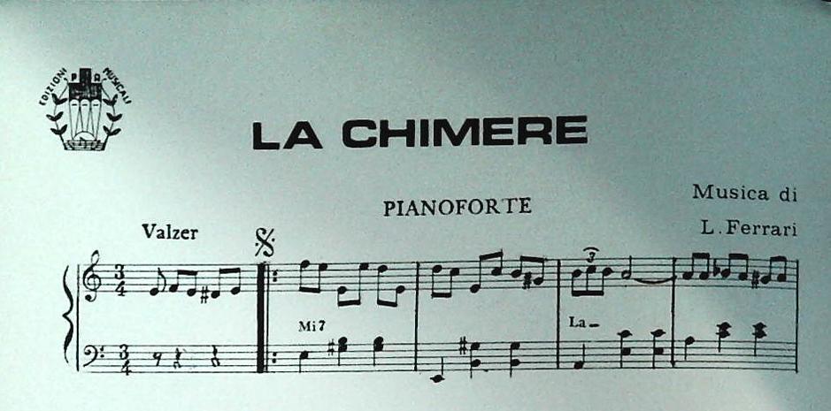 LOUIS FERRARI - LA JOYEUSE-LA CHIMNERE - SPARTITO-SHEET MUSIC