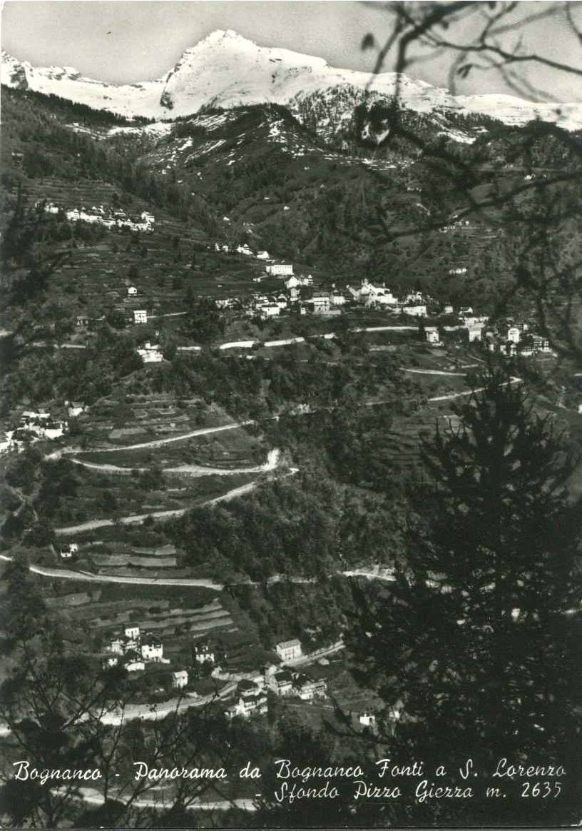 BOGNANCO PANORAMA DA BOGNANCO FONTI A S. LORENZO - V1960