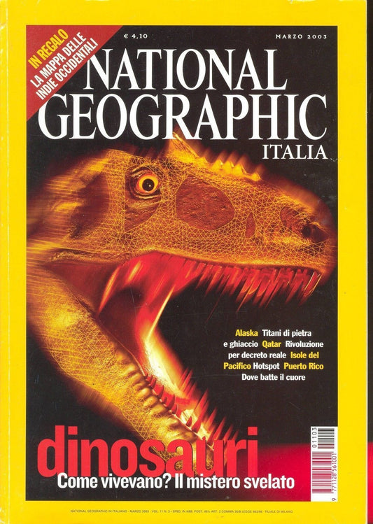 NATIONAL GEOGRAPHIC ITALIA - MARZO 2003 - DINOSAURI