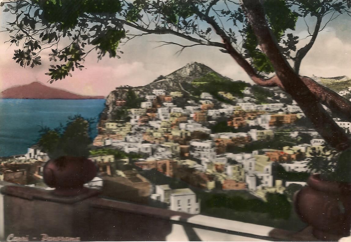 CAPRI - PANORAMA - ACQUARELLATA - V1953