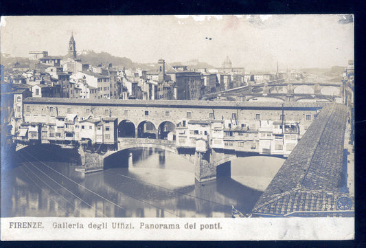 FIRENZE - GALLERIA DEGLI UFFIZI - PANORAMA DEI PONTI - V1910