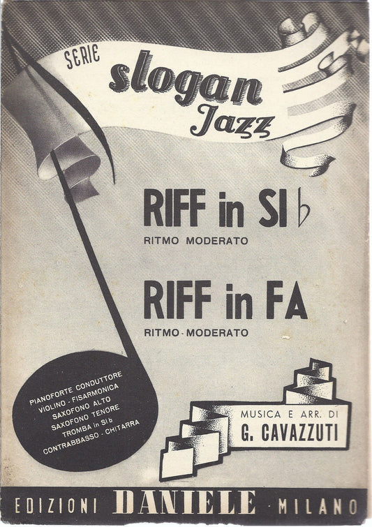 RIFF in SIb - RIFF in FA   Giuseppe Cavazzuti # SPARTITO - Ed. Daniele