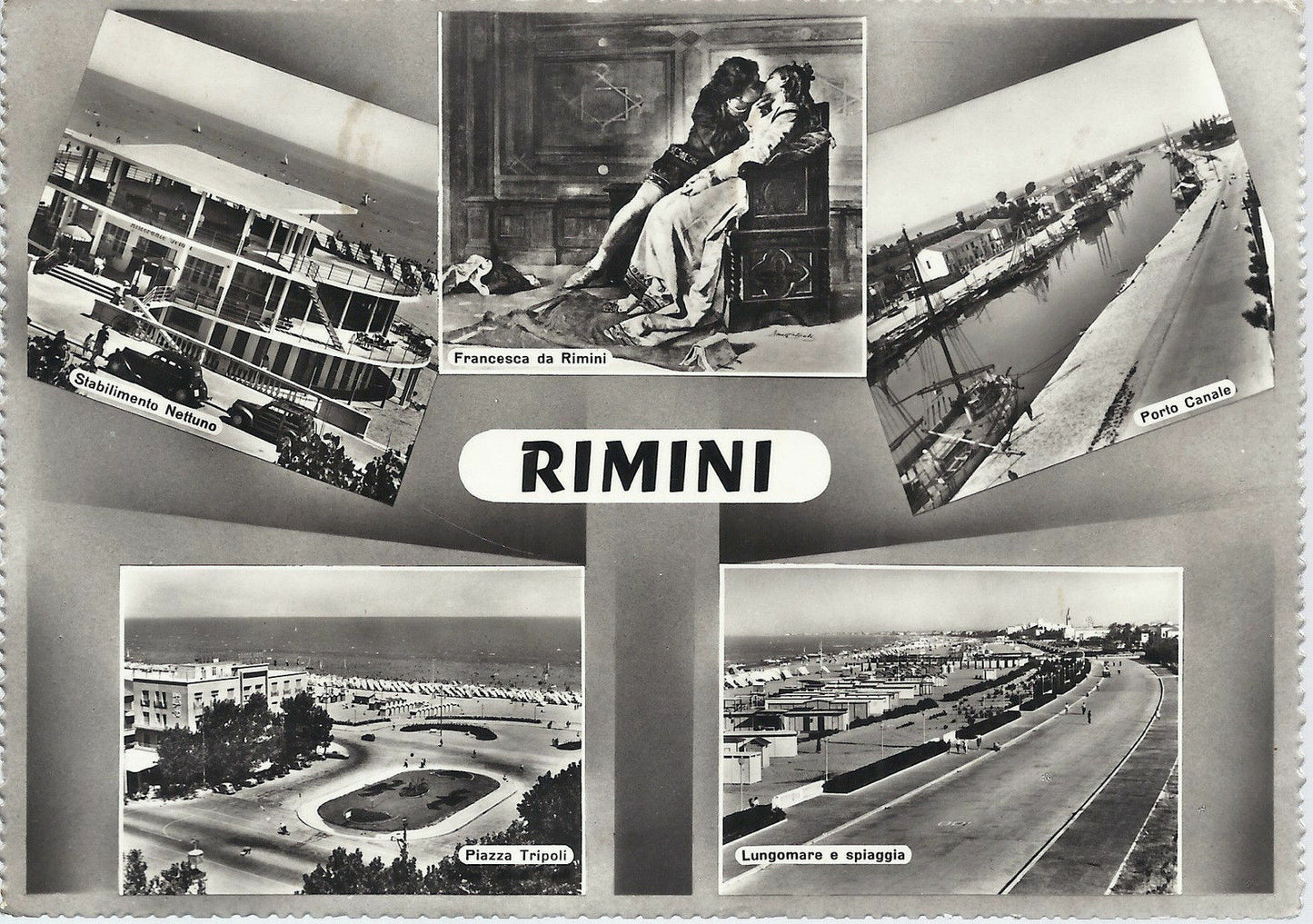 RIMINI - 5 VEDUTE - V 1958 - FG - Ediz. R.I.M.A.
