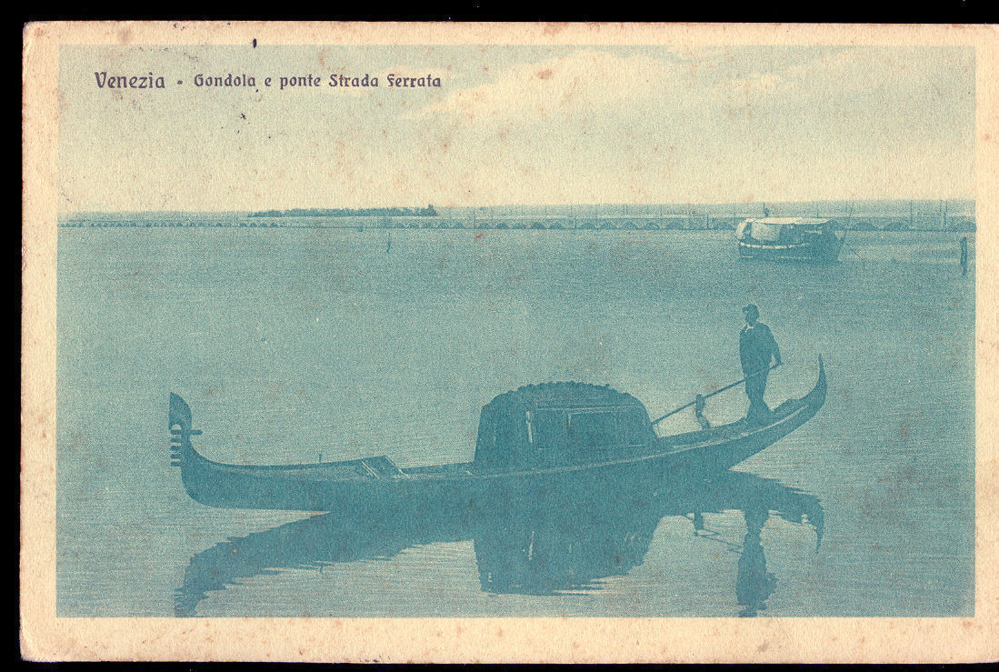 VENEZIA - GONDOLA E PONTE STRADA FERRATA - V1916