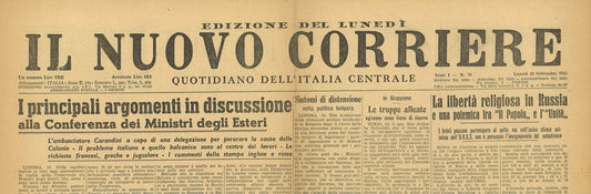 IL NUOVO CORRIERE 10 SETTEMBRE 1945 - CONFERENZA MINISTRI DEGLI ESTERI