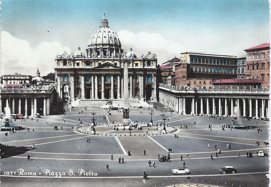 ROMA - PIAZZA S. PIETRO - NV - ACQUERELLATA - FG