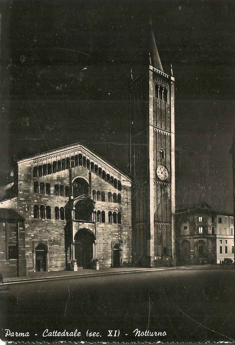 PARMA - CATTEDRALE NOTTURNO - V1955