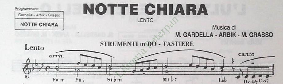 NOTTE CHIARA. lento - L'ULTIMO MENESTRELLO. moderato - SPARTITO-SHEET MUSIC