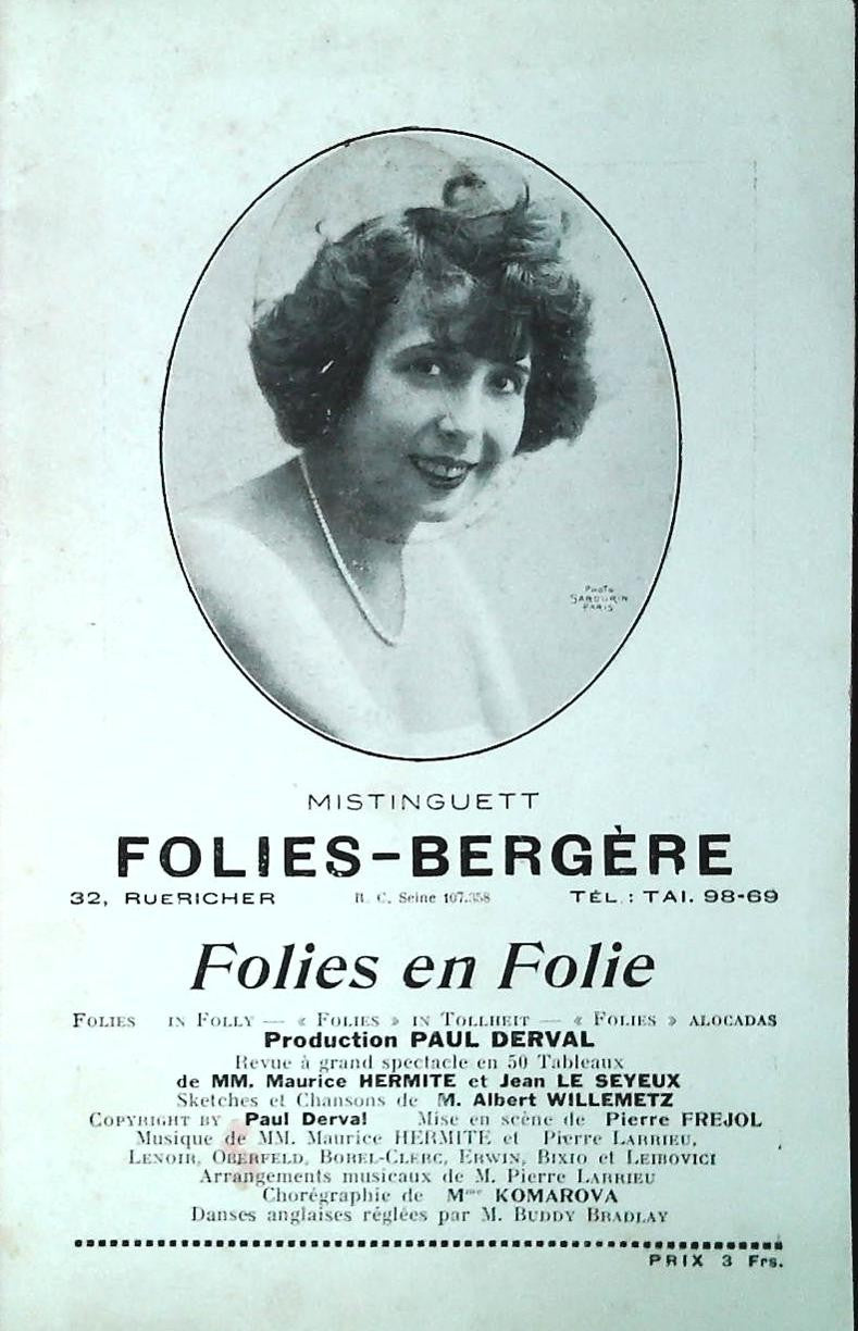 FOLIES EN FOLIE - MISTINGUETT - PROGRAMME