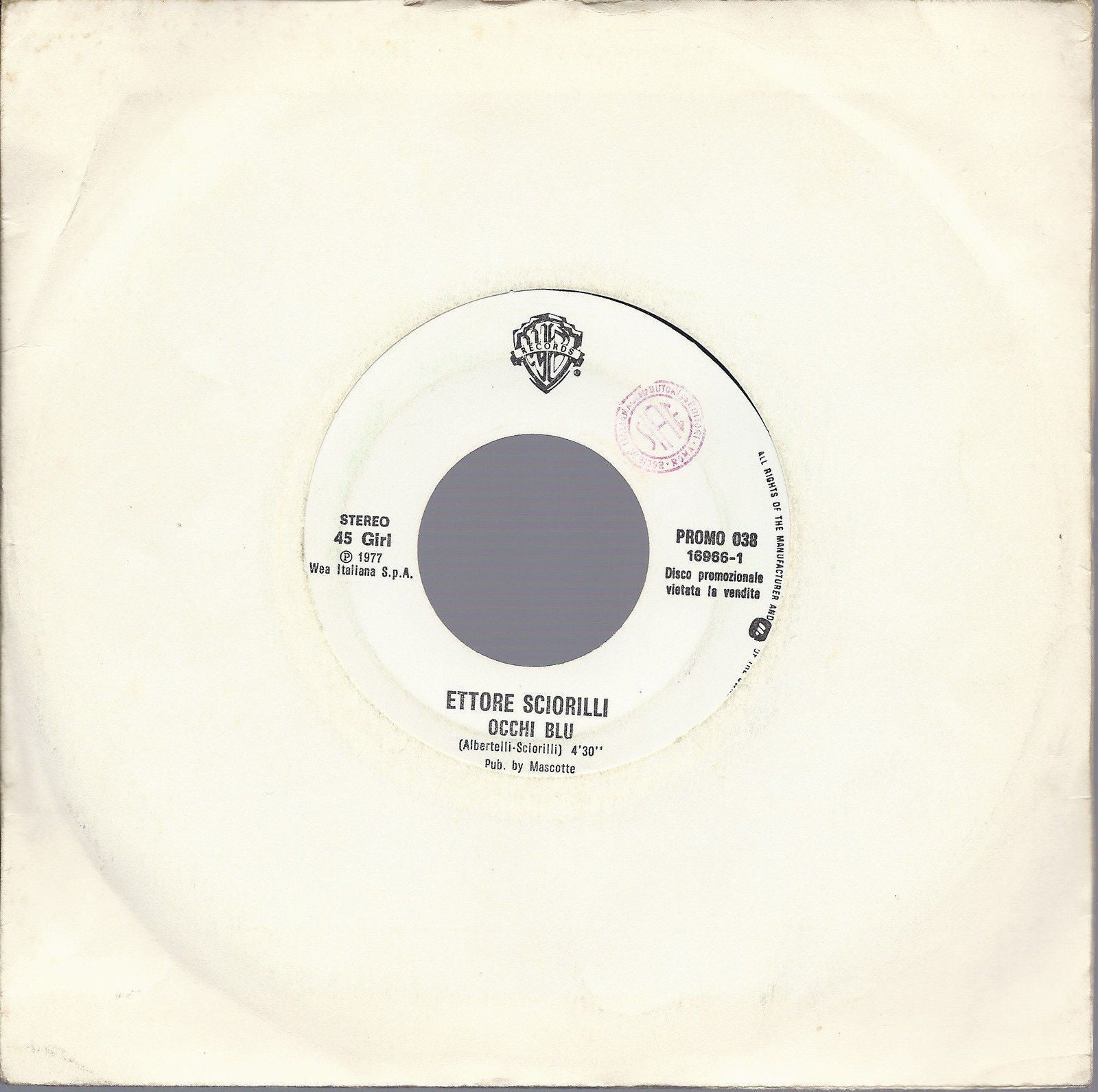 OCCHI BLU # ETTORE SCIORILLI = IL MIO VICINO # MASSIMO SALERNO - Ed. Juke Box