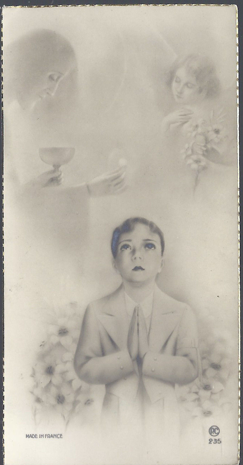 SANTINO - GESU' CON ANGELO - PRIMA COMUNIONE - 1941 - F