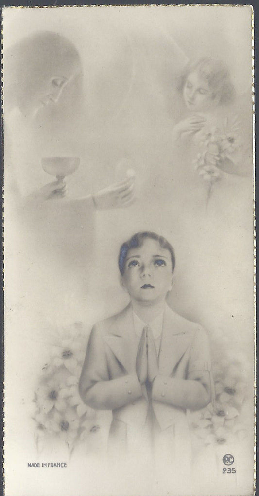 SANTINO - GESU' CON ANGELO - PRIMA COMUNIONE - 1941 - F