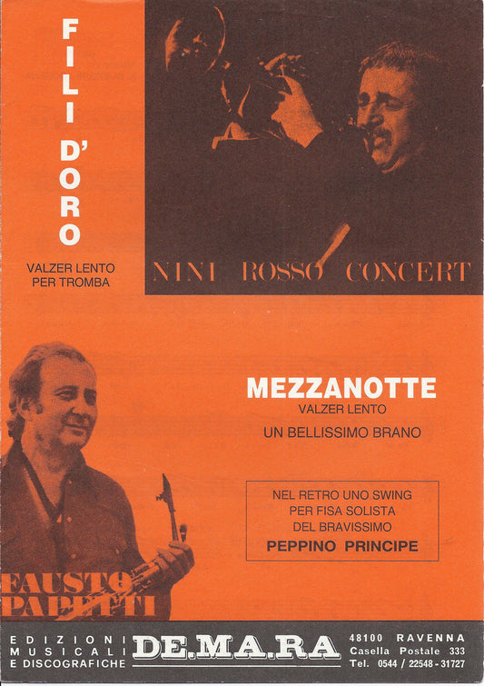 FILI D'ORO Nini Rosso - MEZZANOTTE Papetti - ACCORDION SWING Principe # SPARTITO