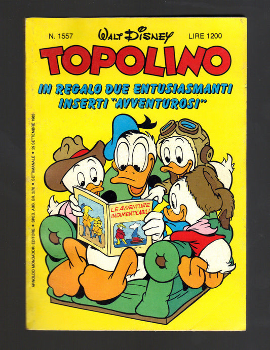 TOPOLINO N° 1557 - 29 SETTEMBRE 1985