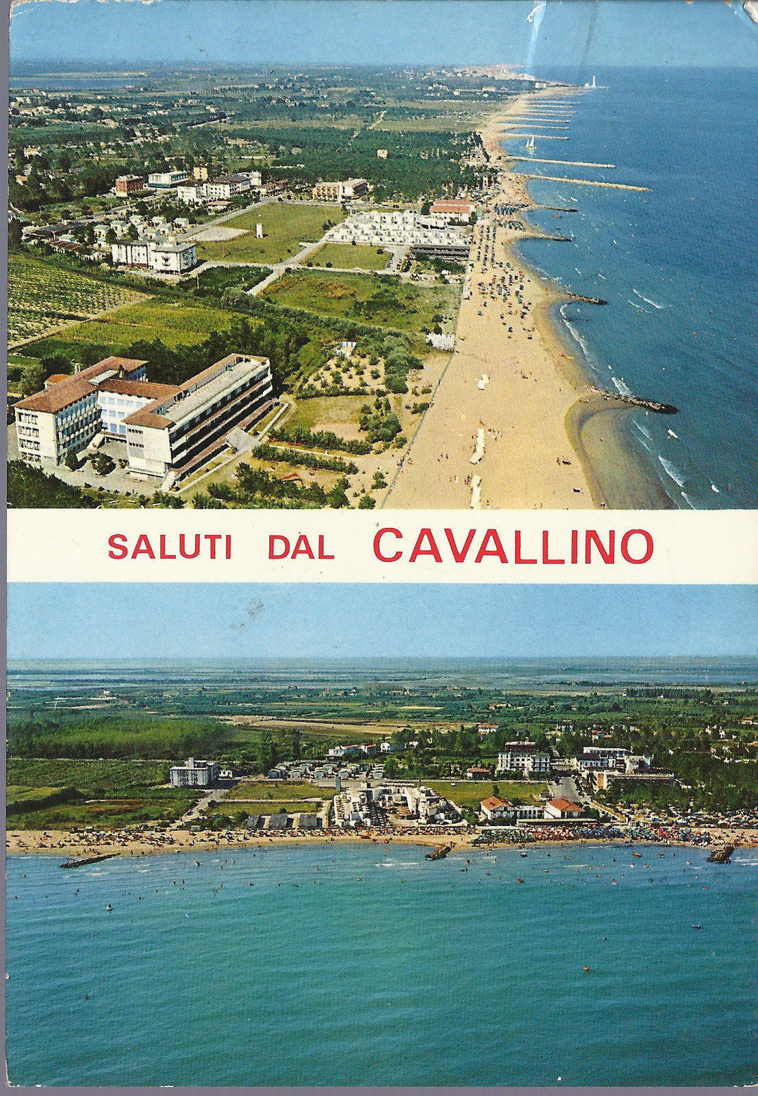 CAVALLINO - SALUTI - 2 VEDUTE AEREE - V 1977 - FG