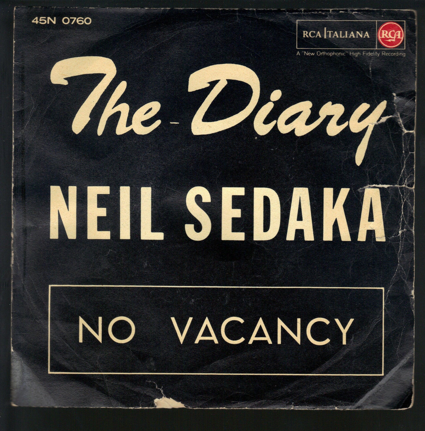 THE DIARY - NO VACANCY - NEIL SEDAKA