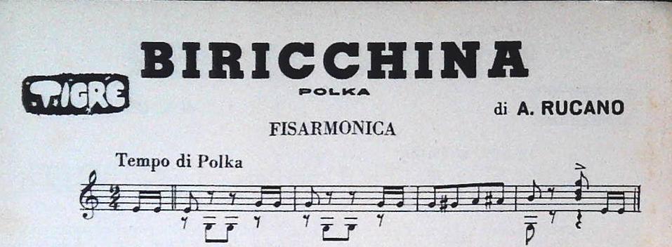 POLKA ALLEGRA.polka-MILAN INTER.polka-BIRICCHINA.polka -SPARTITO - SHEET MUSIC