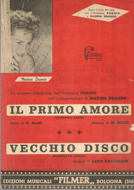 IL PRIMO AMORE - VECCHIO DISCO - SPARTITO-SHEET MUSIC