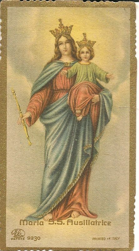 MARIA AUSILIATRICE - HOLY CARD - EDIZIONI EB