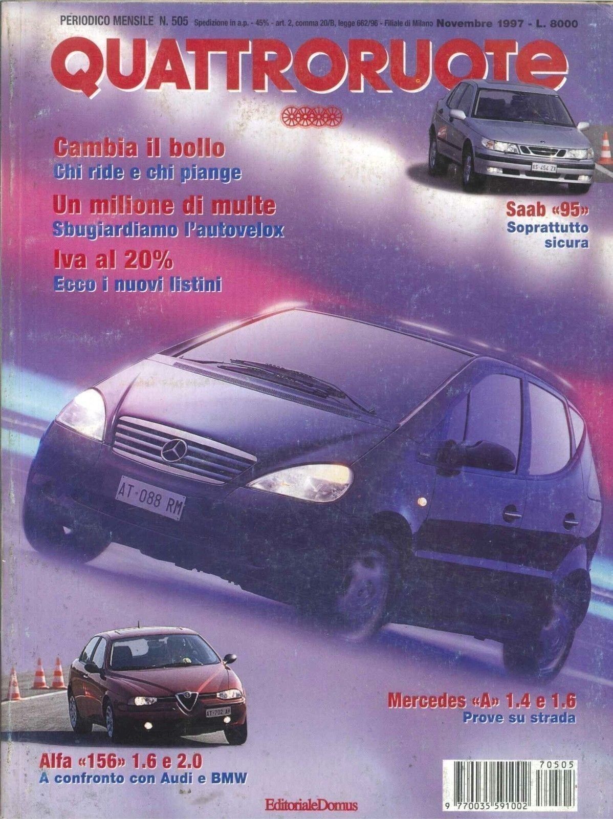QUATTRORUOTE N 505 - NOVEMBRE 1997