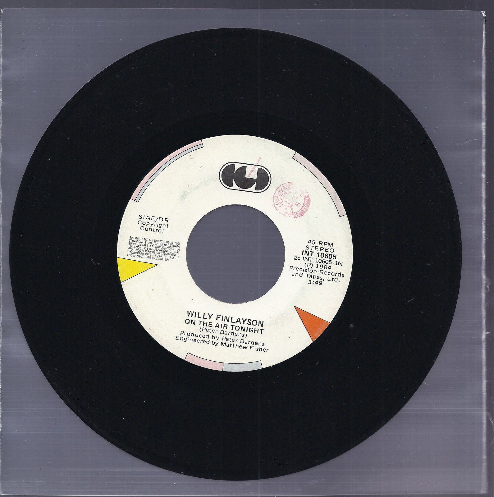 ON THE AIR TONIGHT - AFTER THE FALL  == WILLY FINLAYSON