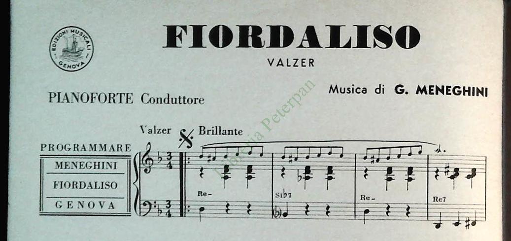 FIORDALISO.valzer - MUGHETTO.mazurka - SPARTITO-SHEET MUSIC