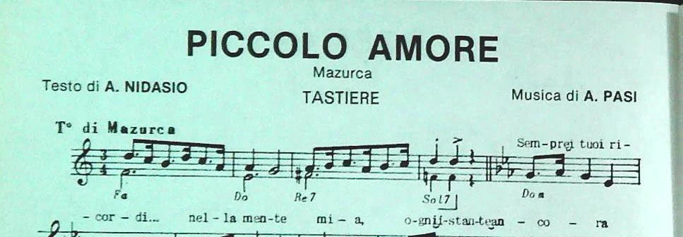 LISCIO NON TI LASCIO - NOVE BRANI - SPARTITO-SHEET MUSIC