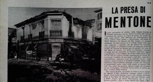 LA PRESA DI MENTONE - CLIPPING-RITAGLIO DI GIORNALE