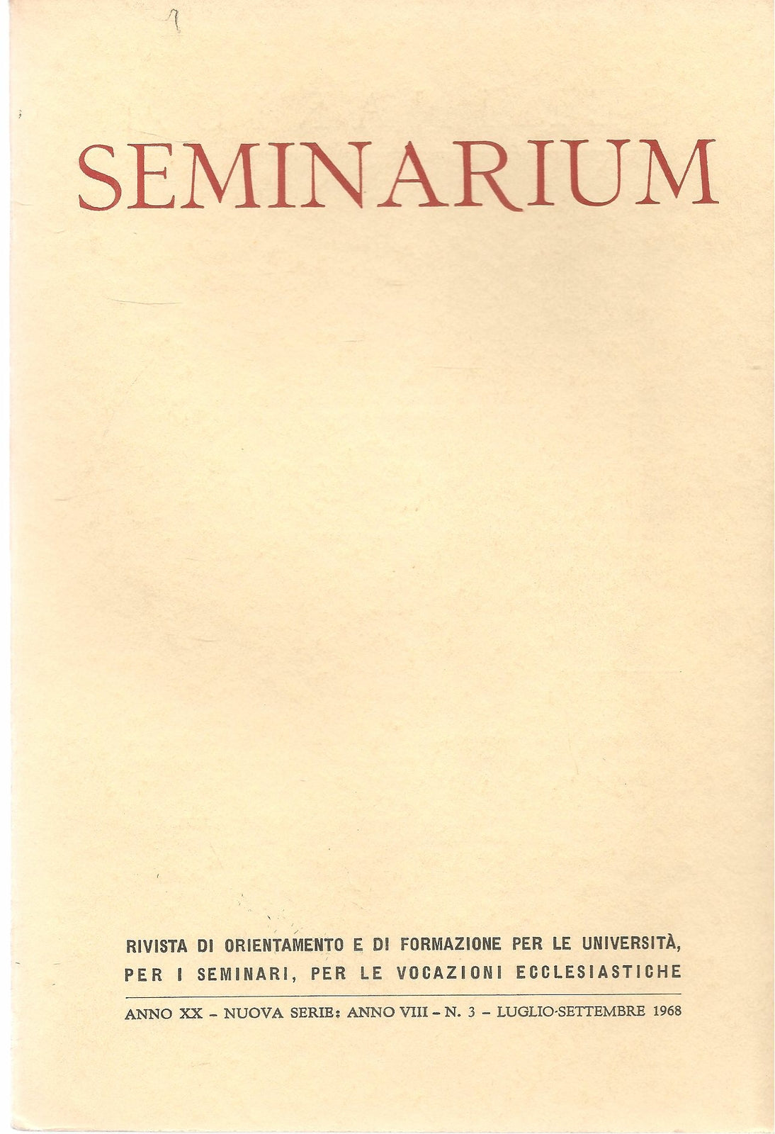 SEMINARIUM N. 3 - 1968