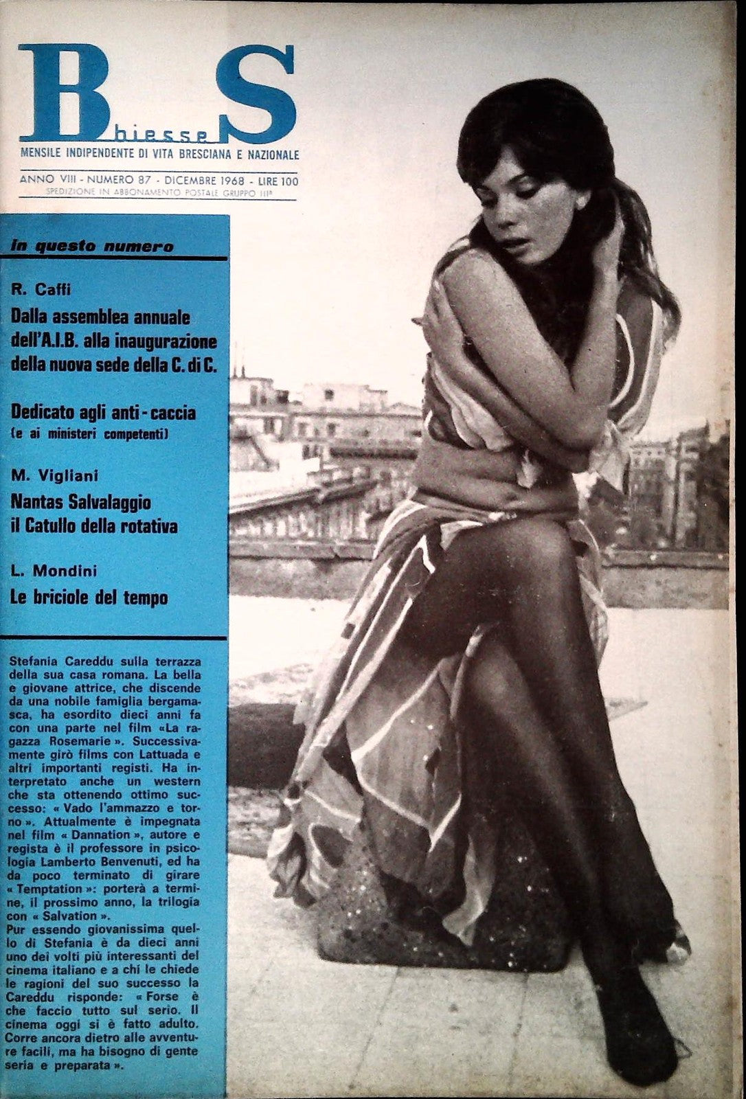 BS BIESSE - MENSILE  DI VITA BRESCIANA E NAZIONALE - N. 87 DICEMBRE 1968