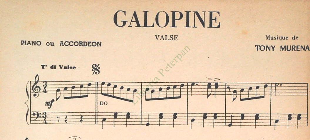 GALOPINE - ALPAGE TYROLIEN - SPARTITO-SHEET MUSIC