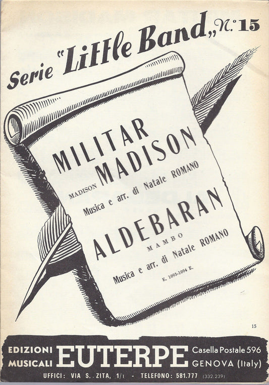 MILITAR MADISON -- ALDEBARAN  Natale Romano  #  SPARTITO - Ediz. Euterpe