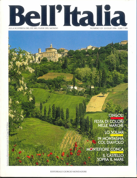 BELL'ITALIA N. 123 -LUGLIO 1996 - CINGOLI - SCILIAR - MONTEFIORE CONCA