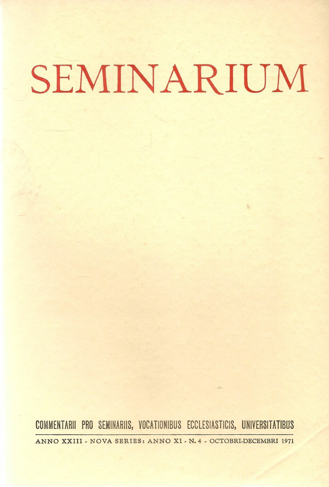 SEMINARIUM N. 4 - 1971