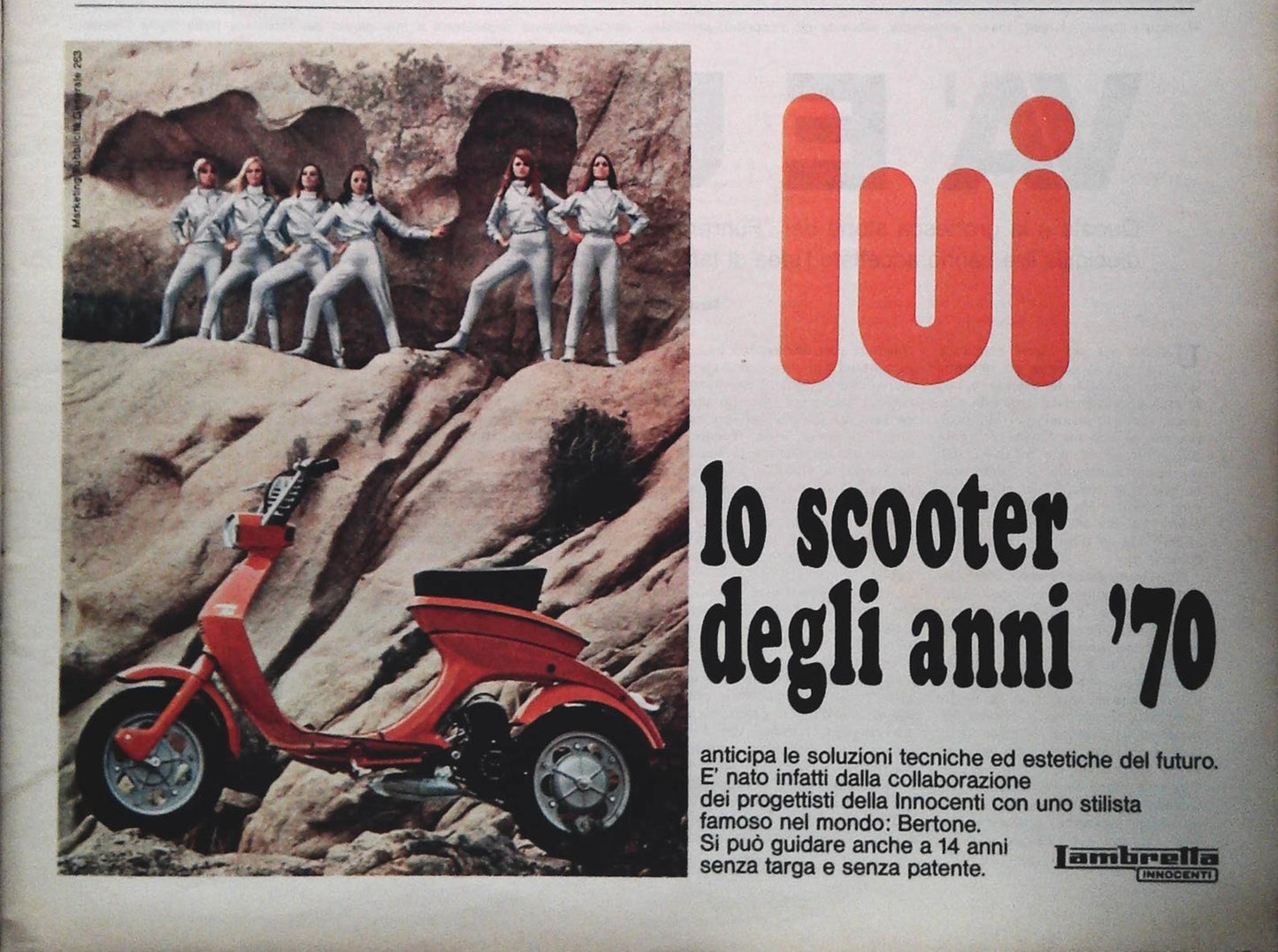 LUI.LAMBRETTA -LO SCOOTER DEGLI ANNI 70 - ADVERTISING