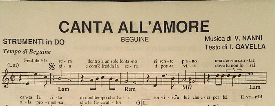 NOTTE A LYONE-MELODIOSO-CANTA ALL'AMORE-FURIOSA - SPARTITO-SHEET MUSIC