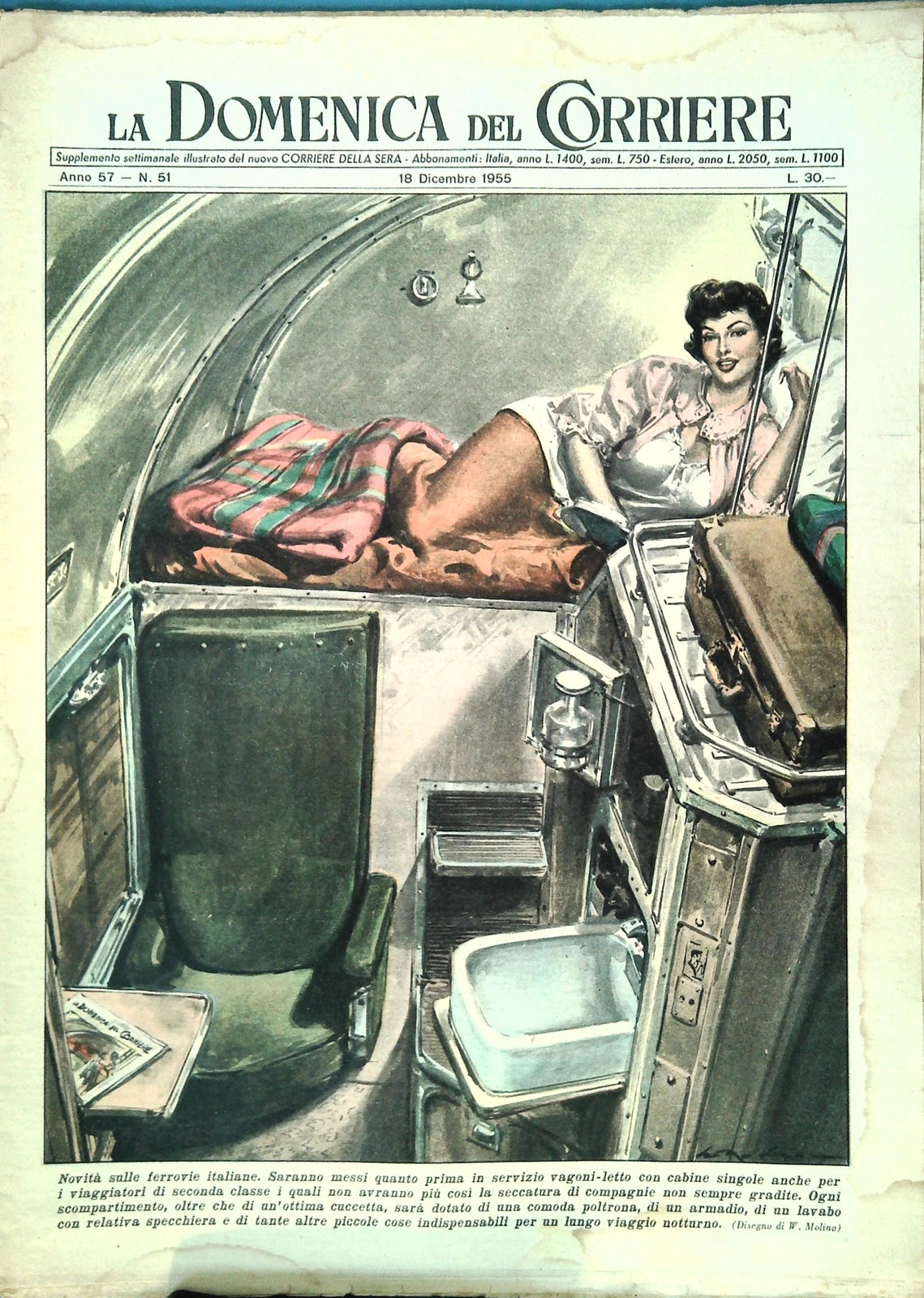 DOMENICA DEL CORRIERE  N. 51 - 18 DICEMBRE 1955