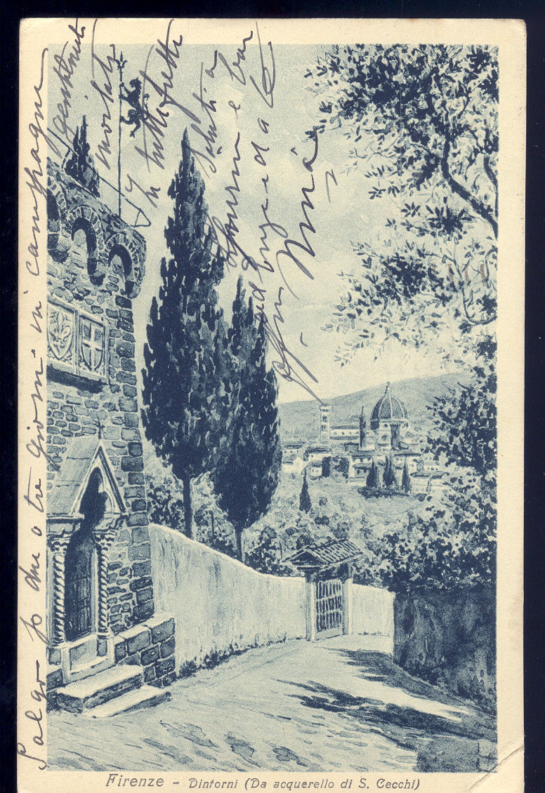 FIRENZE - DINTORNI (Da acquarello di S. Cecchi) - V1934