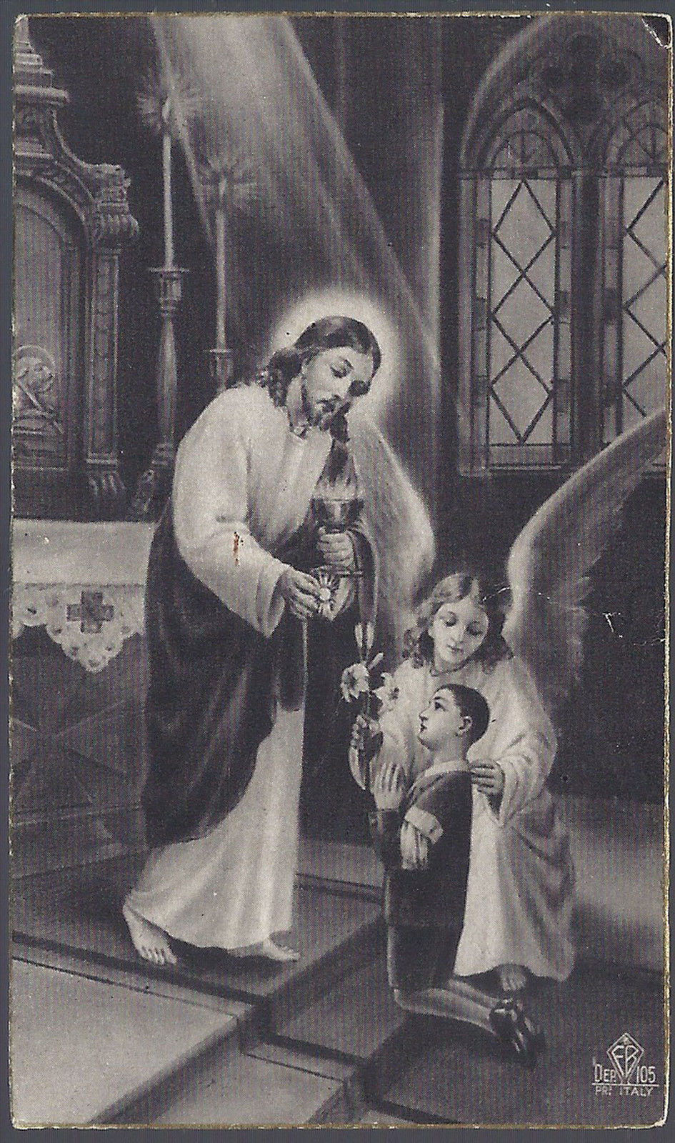 SANTINO - GESU' CON L'ANGELO - PRIMA COMUNIONE - s