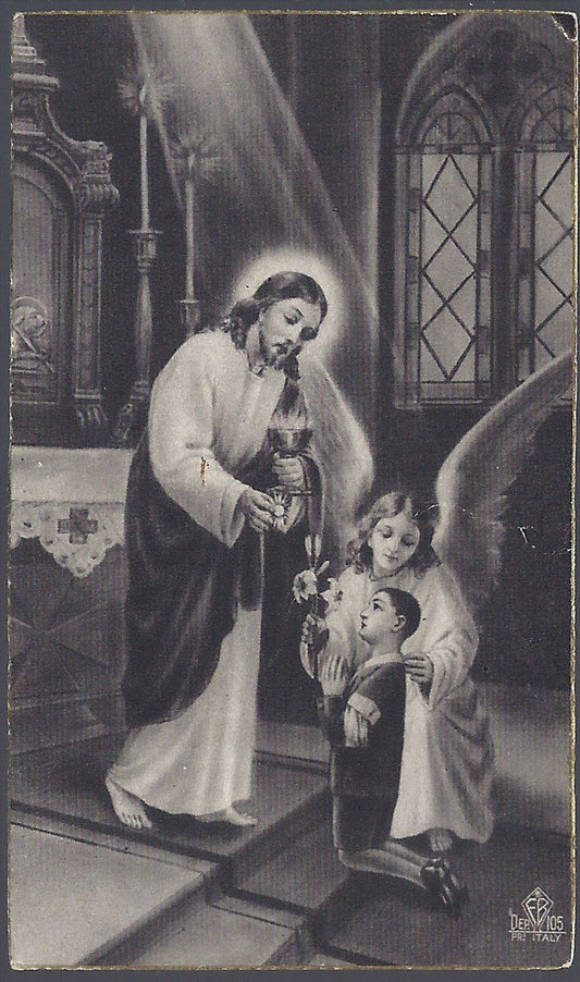SANTINO - GESU' CON L'ANGELO - PRIMA COMUNIONE - s