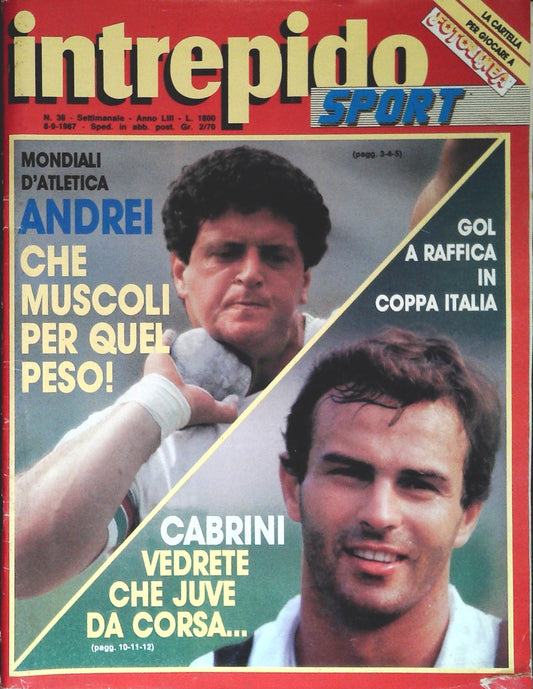 INTREPIDO SPORT 8 SETTEMBRE 1987 - CABRINI - ANDREI