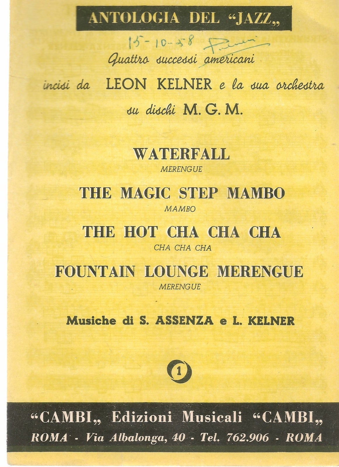 ANTOLOGIA DEL JAZZ - QUATTRO SUCCESSI - SPARTITO-SHEET MUSIC