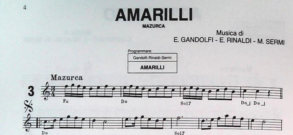 LISCIO IN PISTA - 6 BRANI - SPARTITO-SHEET MUSIC