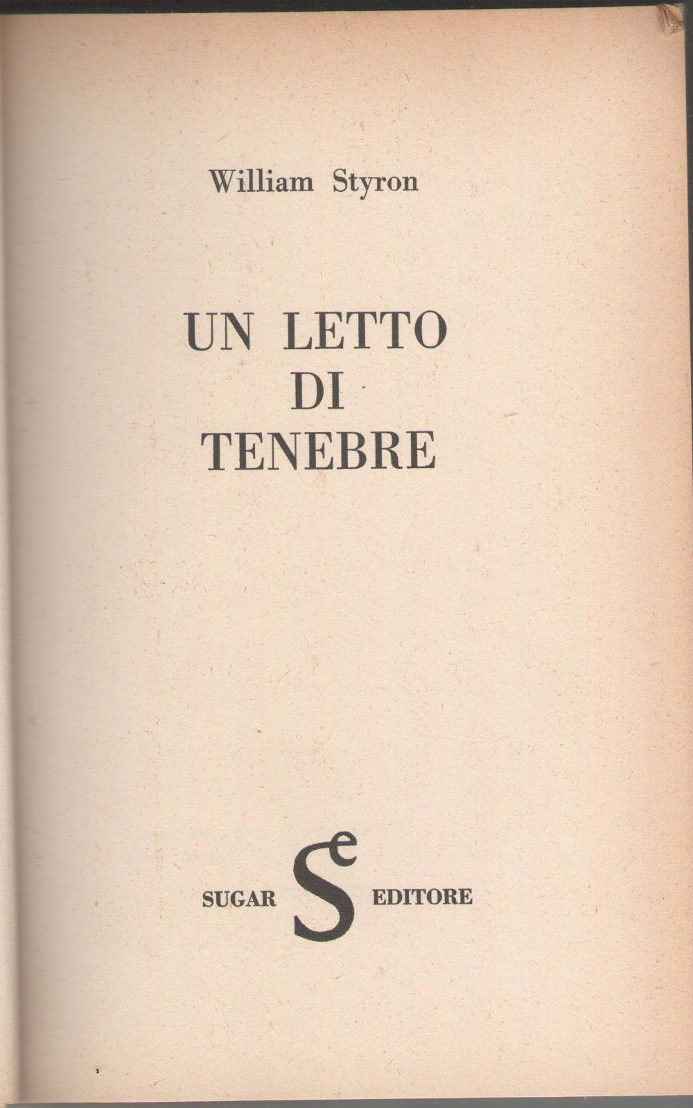 UN LETTO DI TENEBRE - WILLIAM STYRON