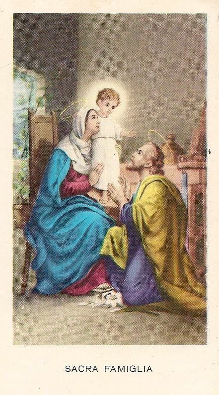 SACRA FAMIGLIA - HOLY CARD