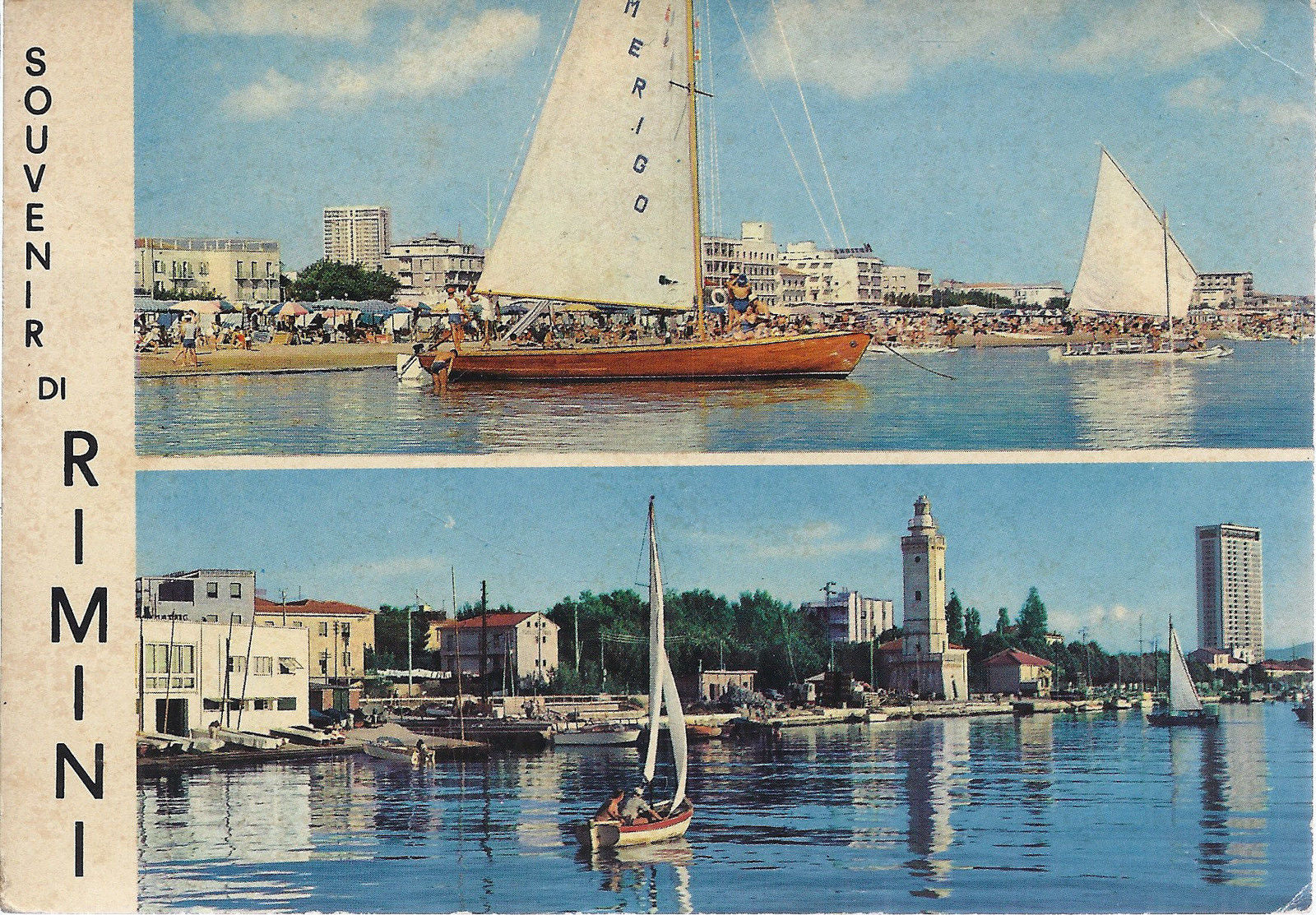 RIMINI - SOUVENIR - 2 VEDUTE - V 1970 - FG
