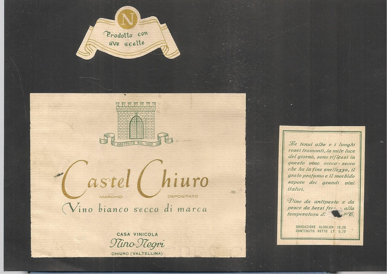 CASTEL CHIURO - CASA VINICOLA NINO NEGRI - ETICHETTA VINO