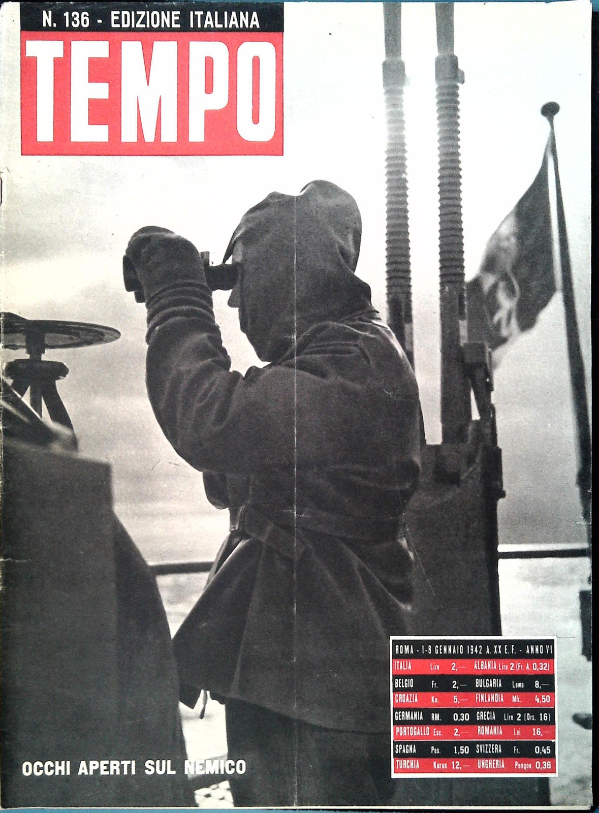 TEMPO N. 136 - 1-8 GENNAIO 1942 - LA GUERRA DEL TRIPARTITO - GUERRA AEREONAVALE