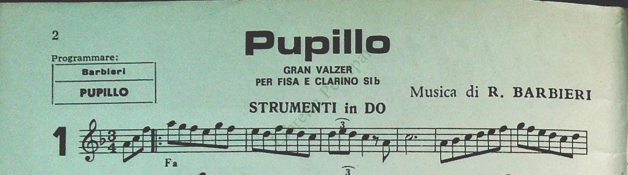 ROBERTO BARBIERI 11 BRANI - SPARTITO-SHEET MUSIC