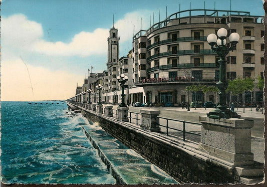 BARI - ALBERGO DELLE NAZIONI - ACQUARELLATA - V1957